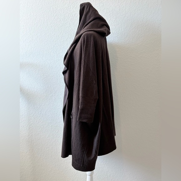 Pete & Greta by Johnny Was Dark Brown Lagenlook Open Front Cardigan Boho Small - Picture 7 of 14